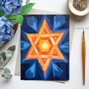 Star of David Hanukkah Jewish Holiday Card