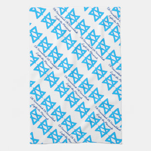 Star of David "Hanukkah" kitchen towel