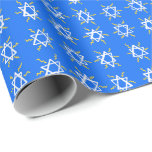 Star of David Hanukkah Pattern Blue White Gift Wrapping Paper<br><div class="desc">Check my shop for more colours and patterns! Also please carefully note how Zazzle prints the pattern and make sure the size is ok for your needs. They repeat the pattern each 36" so it may not line up for your purposes. This is true for all designs not just mine...</div>