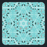 Star of David Hanukkah Stickers<br><div class="desc">Lovely aqua Hanukkah stickers featuring an abstract mandala Star of David pattern.  Designed by Susan Silva.</div>