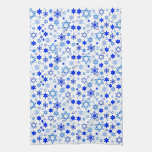 Star of David Hanukkah Tea Towel