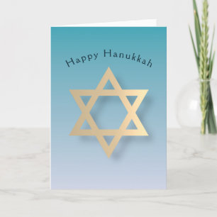 Star of David Happy Hanukkah Holiday Card