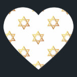 Star of David Heart Sticker<br><div class="desc">Star of David - Available in Blue or Gold.
You can add your own words, pictures, and/or change the background colour using Zazzle's great customisation tools. This image is available on dozens of other products too.</div>