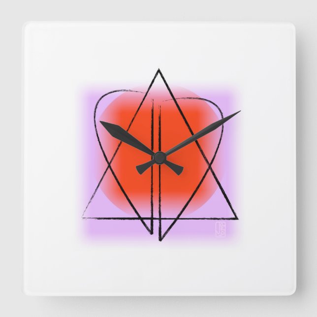 Star of David/Heart Wall Clock (Front)