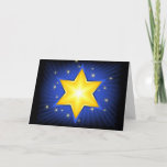 Star Of David Holiday Card<br><div class="desc">Golden Star of David,  symbol of Jewish religion. Digital illustration. Customise it,  type your very personal greeting inside and send it to your loved ones for Hanukkah!</div>