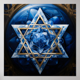 Star of David holiday poster