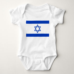 Star of David, Israel Flag, Jewish Baby Bodysuit