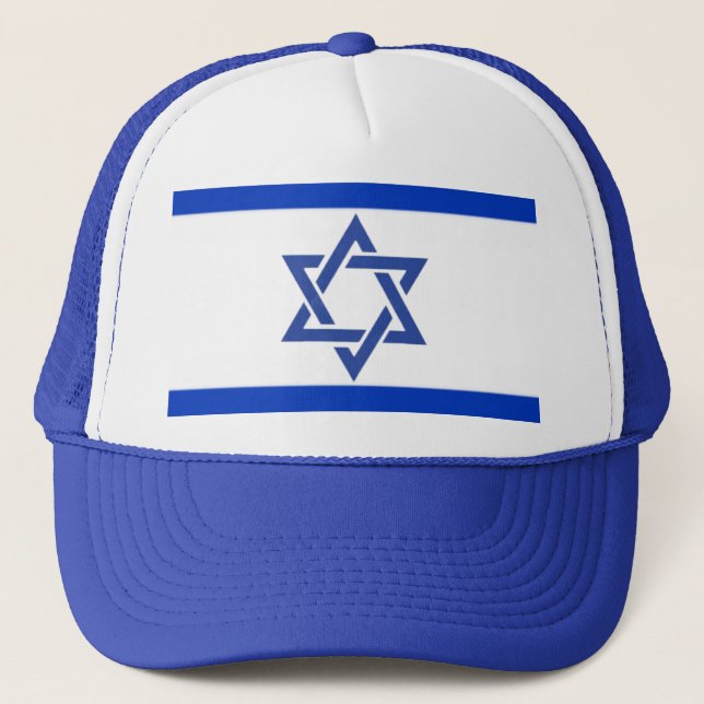 Star of David, Israel Flag, Jewish Delux Ball Cap (Front)