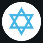 Star of David Israeli Blue Star Independence Day Classic Round Sticker<br><div class="desc">Sticker Star of David Israeli Blue Star symbol Independence Day ISRAEL Anniversary. David's Star Independence Day Festival,  Jewish Holiday,  Celebration,  patriotic,  national,  Bar Mitzvah,  Jewish Birthday. Star icon Israel flag,  Modern graphic design sign,  banner. Crafts & Party Supplies,  Gift Wrapping Supplies,  Stickers & Labels,  Holiday & Seasonal</div>