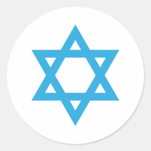 Star of David Israeli Blue Star Independence Day Classic Round Sticker