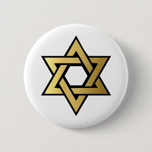 Star of David Jewish Button