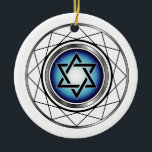 Star of David- Jewish religious symbol Ceramic Tree Decoration<br><div class="desc">Star of David- Jewish religious symbol</div>