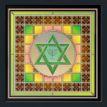 Star of David Judaism Acrylic Art<br><div class="desc">I should be ashamed to tell you this; yet, on this and 2 other pieces I researched FOR WEEKS trying to find a legal license to use the art on my Zazzle Products (and I only design on Zazzle), I spent $240.00 on licenses last night (I could have used towards...</div>