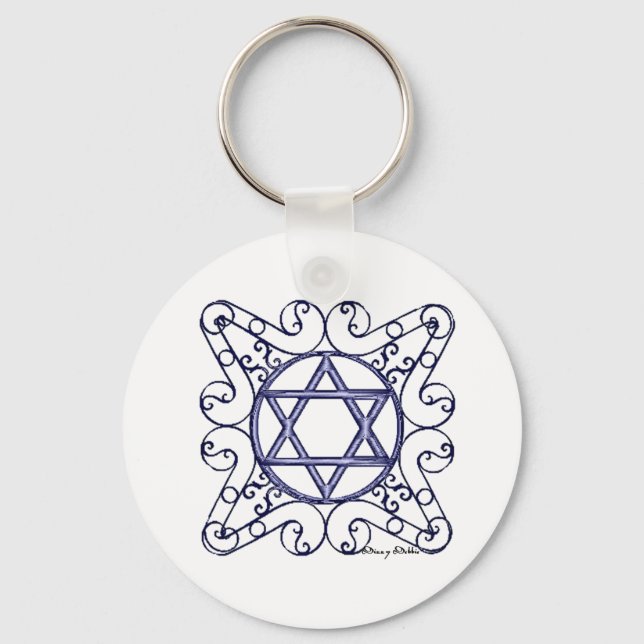 Star of David Key Chain (Front)