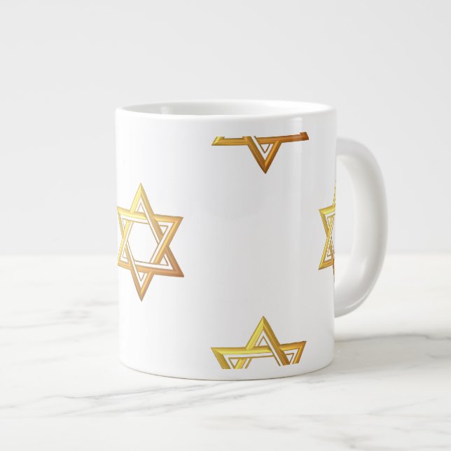 Star of David Large Coffee Mug (Front Right)