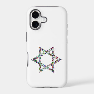 Star of David made with Gemstones in All Colours