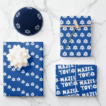 Star of David Mazel Tov Bar Bat Mitzvah Hanukkah  Wrapping Paper Sheet<br><div class="desc">Hope you like this hand made paper variety pack. You can change the background colours if you like! Check out my shop for lots more colours and patterns and let me know if you'd like something customised. I have matching bar mitzvah invitations, thank you notes, mazel tov cards, and more!...</div>