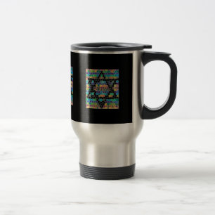 Star of David Mosaic-Shalom Travel Mug