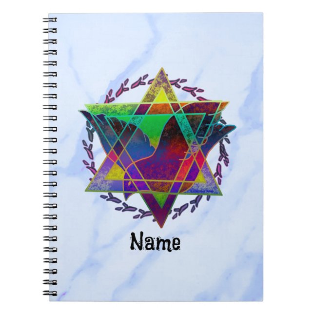 Star Of David Multicolor Journal (Front)