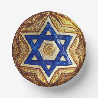 Star of David Paper Bowls, 7" Round Paper Bowl Plate