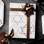 Star of David Pattern | Rose Gold Classic Simple Wrapping Paper<br><div class="desc">Minimal classic gold Bar/Bat Mitzvah and Hanukkah modern Star of David against a solid background creates an elegant,  sophisticated design. For other coordinating colours or matching products,  visit JustFharryn @ Zazzle.com or contact the designer,  c/o Fharryn@yahoo.com  All rights reserved. #zazzlemade #christmasdecor</div>