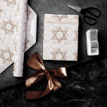 Star of David Pattern | Rose Gold Scatter Glitter Wrapping Paper<br><div class="desc">Minimal classic gold Bar/Bat Mitzvah and Hanukkah modern Star of David against a solid background creates an elegant,  sophisticated design. For other coordinating colours or matching products,  visit JustFharryn @ Zazzle.com or contact the designer,  c/o Fharryn@yahoo.com  All rights reserved. #zazzlemade #christmasdecor</div>