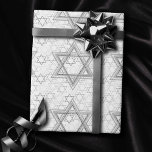 Star of David Pattern | Silver and White Scatter Wrapping Paper<br><div class="desc">Minimal classic silver Bar/Bat Mitzvah and Hanukkah modern Star of David against a solid background creates an elegant,  sophisticated design. For other coordinating colours or matching products,  visit JustFharryn @ Zazzle.com or contact the designer,  c/o Fharryn@yahoo.com  All rights reserved. #zazzlemade #christmasdecor</div>