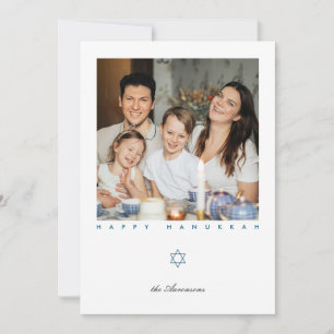 Star of David Photo Hanukkah Card