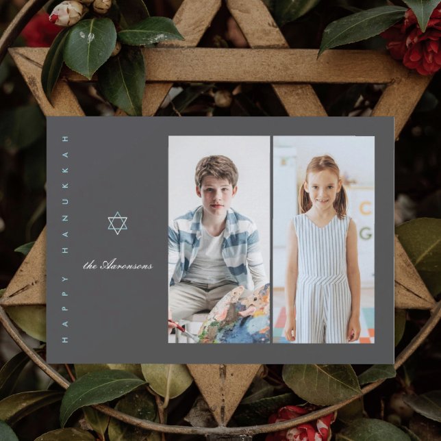 Star of David Photo Hanukkah Card (Creator Uploaded)
