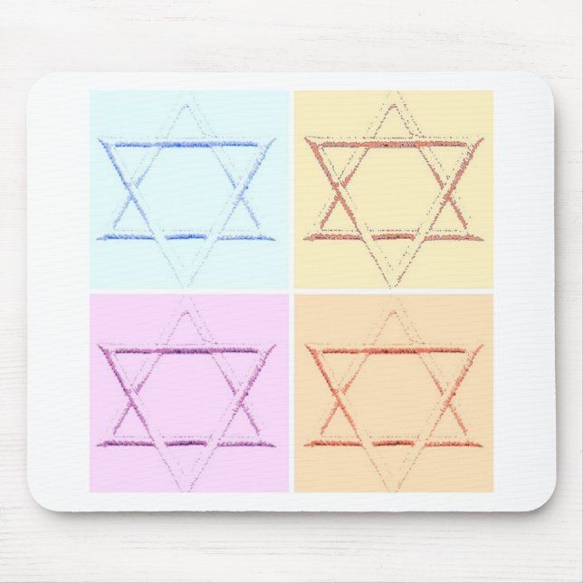 Star of David pop art Mouse Pad (Front)