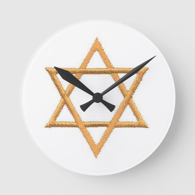 Star of David Round Clock (Front)