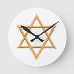 Star of David Round Clock