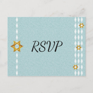 star of David rsvp Invitation Postcard
