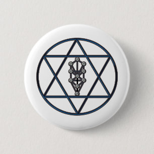 Star of David & Sefirah 6 Cm Round Badge