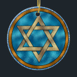 Star of David Shalom - SRF Ceramic Tree Decoration<br><div class="desc">I love doing "ornaments' and have so many ready to publish in every category ... . and will probably have 100 more each month easily ... oh more than that! Decorate a theme tree. Hang them over a curtain rod year round. Tie them on anywhere. Add them to your gift...</div>