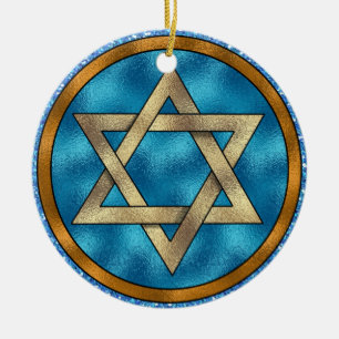 Star of David Shalom - SRF Ceramic Tree Decoration