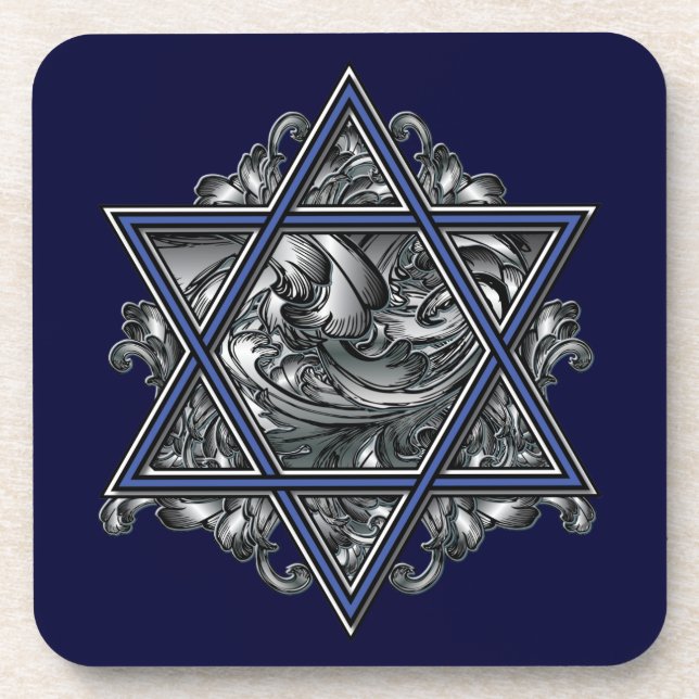 Star of David Silver Coaster (Front)