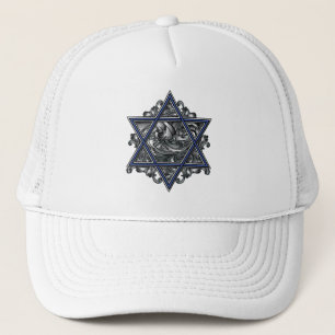 Star of David Silver Trucker Hat