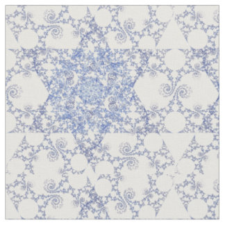 Star of David Snowflake Fabric Design