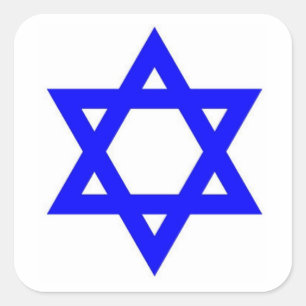 STAR OF DAVID SQUARE STICKER