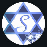Star of David Sticker<br><div class="desc">This is a beautiful Star of David with the Letter S in the centre.</div>