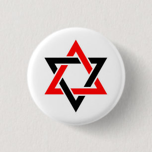 Star of David symbol 3 Cm Round Badge
