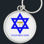 STAR OF DAVID & SYMBOL OF LIFE KEY RING<br><div class="desc">JEWISH ICONS</div>