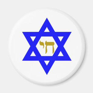 STAR of David & Symbol of LIFE Magnet