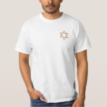 Star of David T-Shirt<br><div class="desc">This a bronze Star of David that can be changed to any Zazzle colour you want and the background too.</div>