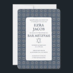 Star of David Tiles Custom Bar Mitzvah B'nai Bat Invitation<br><div class="desc">Perfect card to announce a bar mitzvah, bat mitzvah or other Jewish celebration! Hand made art for you! FULLY CUSTOMIZABLE! Click on “Personalise” above to edit the text. Click "edit using design tool" to adjust the fonts, colours and placements and to delete the back side design if you prefer. Also...</div>
