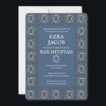 Star of David Tiles Custom Bar Mitzvah B'nai Bat Invitation<br><div class="desc">Perfect card to announce a bar mitzvah, bat mitzvah or other Jewish celebration! Hand made art for you! FULLY CUSTOMIZABLE! Click on “Personalise” above to edit the text. Click "edit using design tool" to adjust the fonts, colours and placements and to delete the back side design if you prefer. Also...</div>