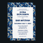 Star of David Watercolor Custom Bar Bat Mitzvah Invitation<br><div class="desc">Perfect card to announce a bat mitzvah, bar mitzvah or other Jewish celebration! Star pattern for you on the front and back side! FULLY CUSTOMIZABLE! Click on “Personalise” above to edit the text. Click "edit using design tool" to adjust the fonts, colours and placements and to delete the back side...</div>