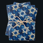 Star of David Watercolor Hanukkah  Wrapping Paper Sheet<br><div class="desc">Hope you like this star pattern.  Check out my shop for lots more colours and patterns and let me know if you'd like something customised.</div>