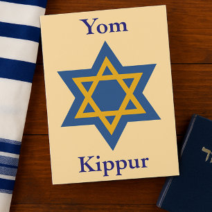 Star of David Yom Kippur Card